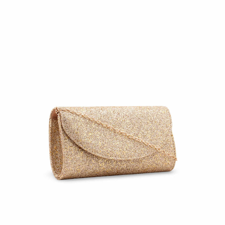 Golden Fancy Clutch For Ladies P24608