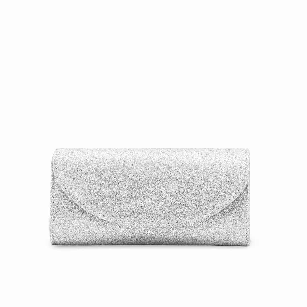 Silver Fancy Clutch For Ladies P24608