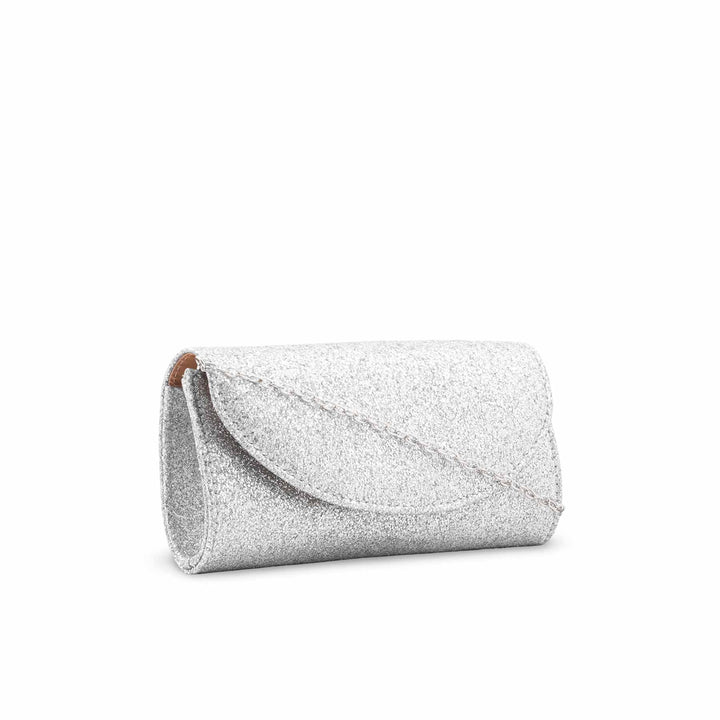 Silver Fancy Clutch For Ladies P24608