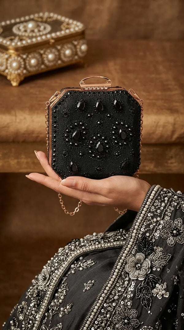 Black Bridal Clutch P24609