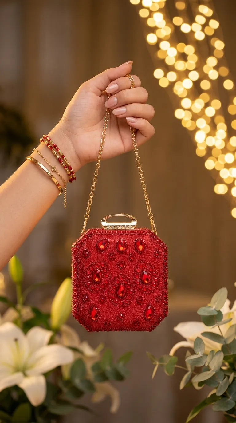 Red Bridal Clutch P24609