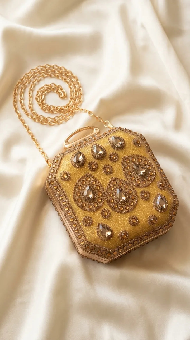 Golden Bridal Clutch P24609