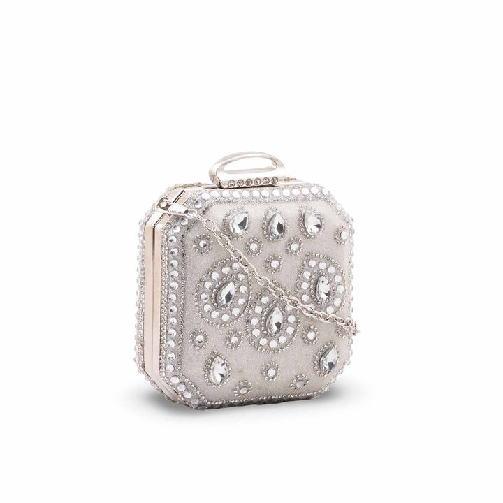 Silver Bridal Clutch P24609