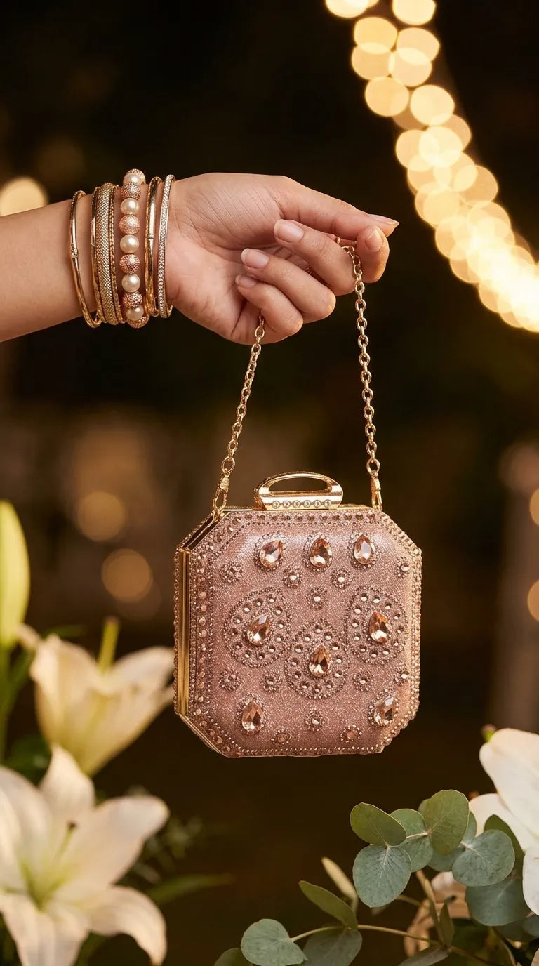 Champagne Bridal Clutch P24609