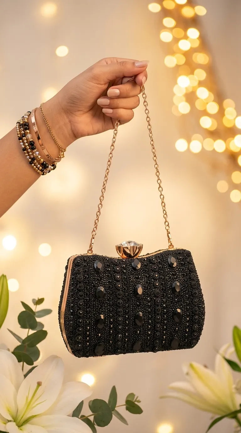Black Bridal Clutch P24610