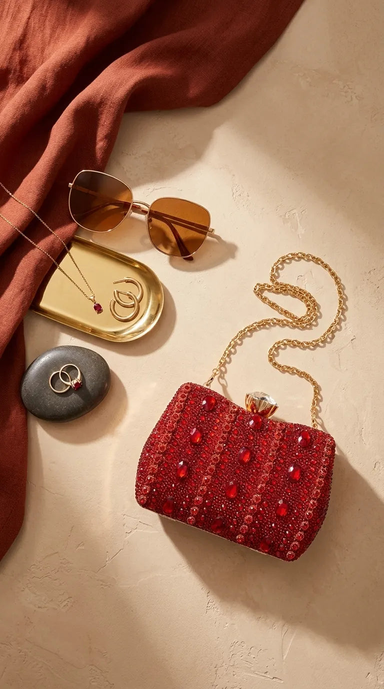 Red Bridal Clutch P24610