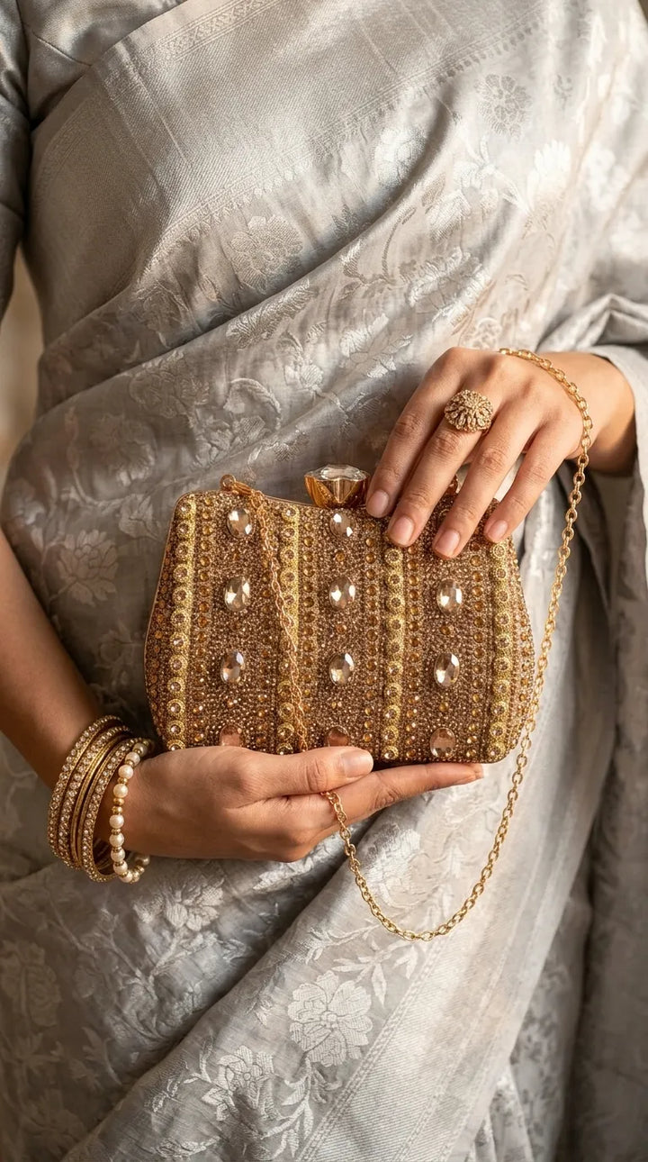 Golden Bridal Clutch P24610