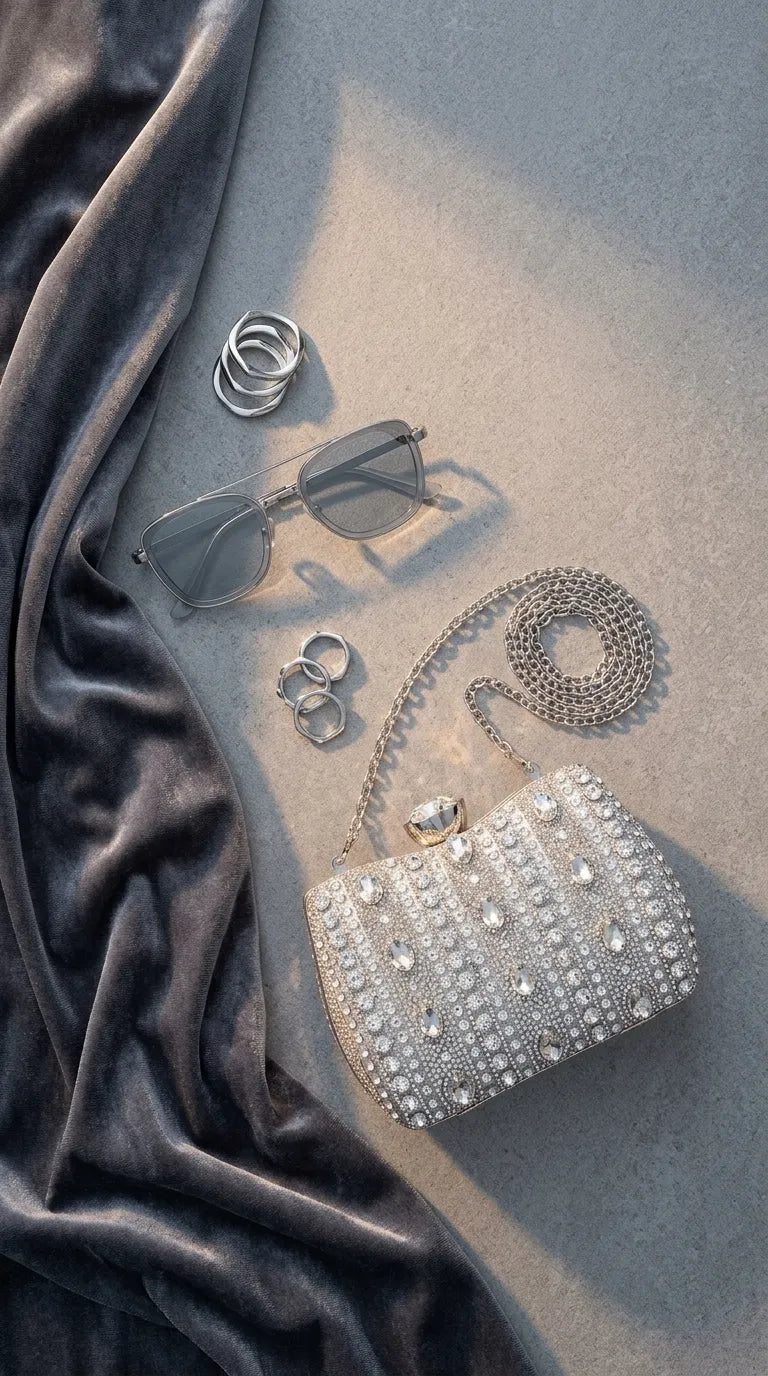 Silver Bridal Clutch P24610