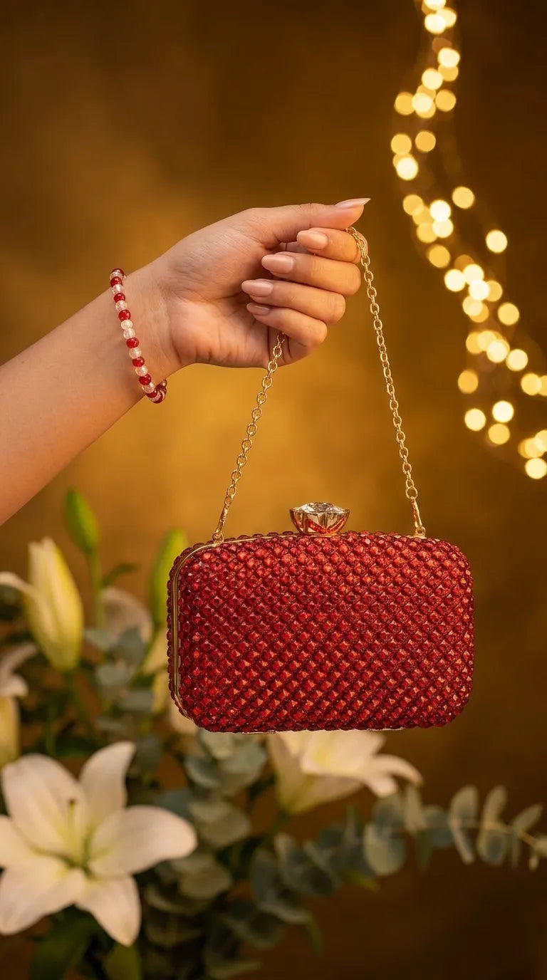 Red Bridal Clutch P24611