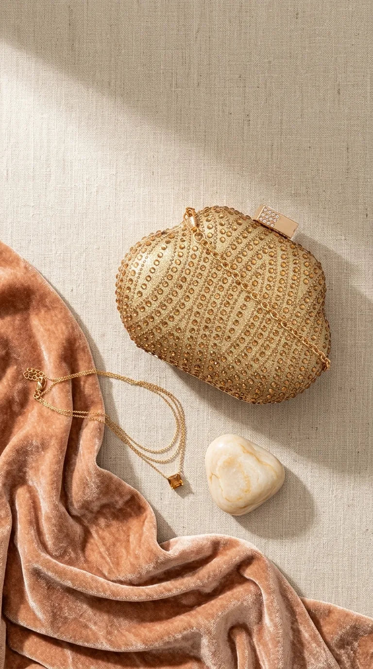 Golden Bridal Clutch P24612
