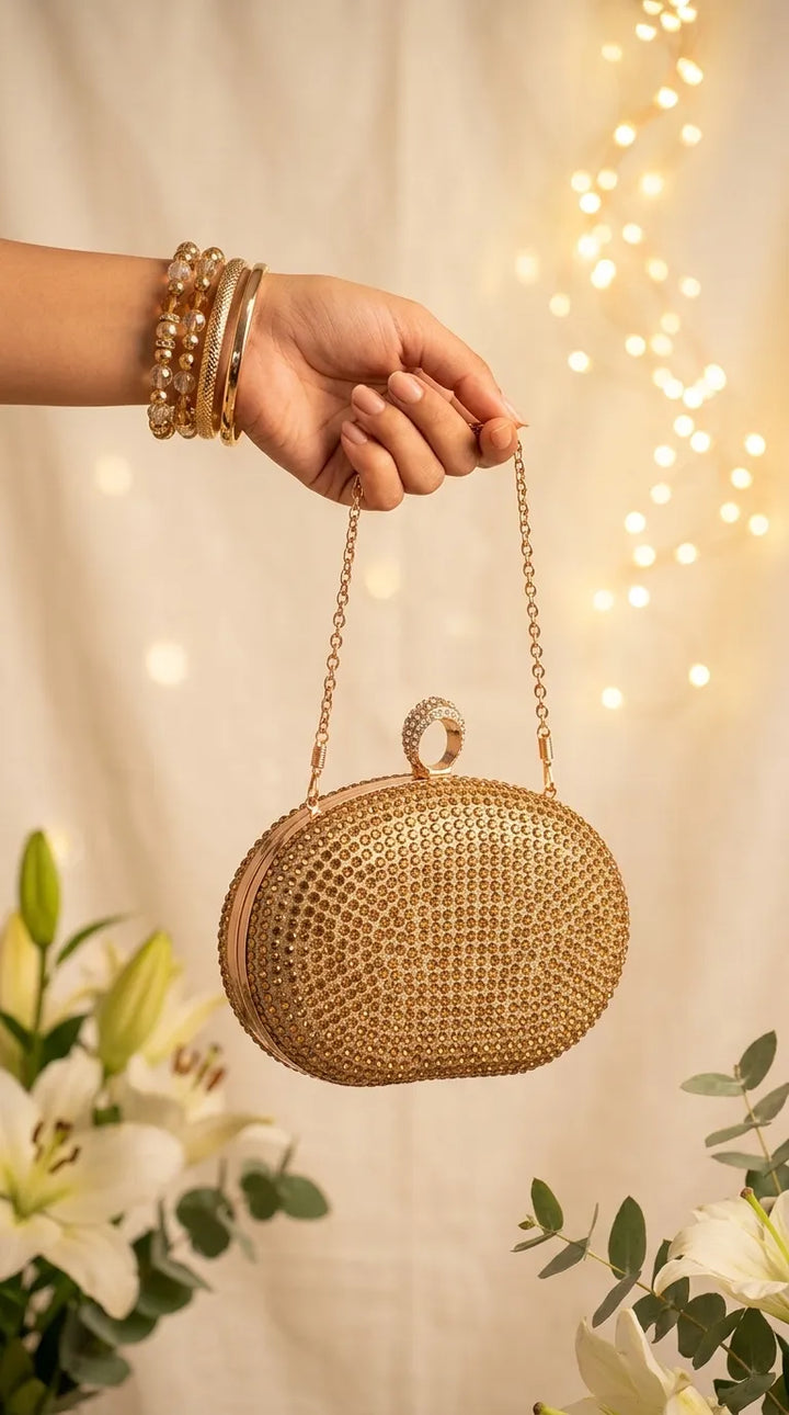 Golden Bridal Clutch P24613