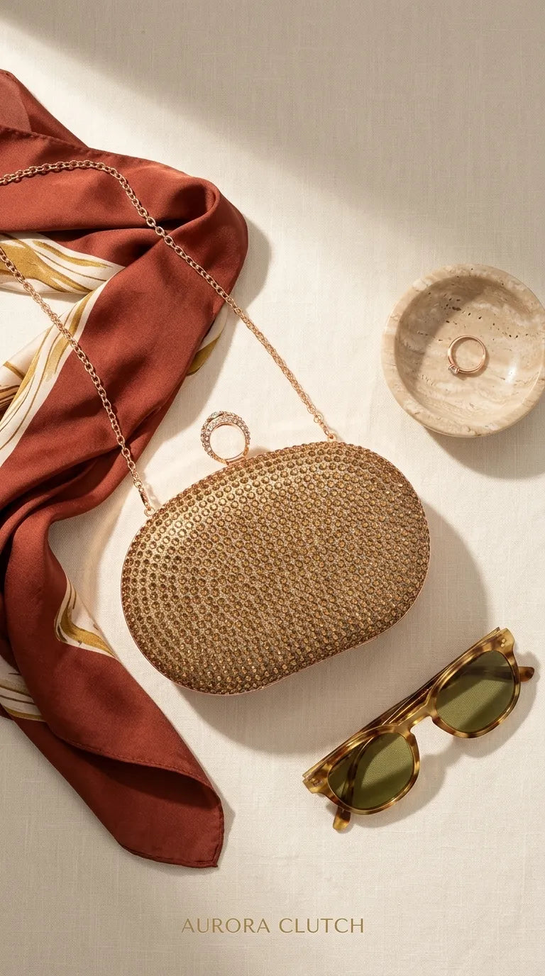 Golden Bridal Clutch P24613