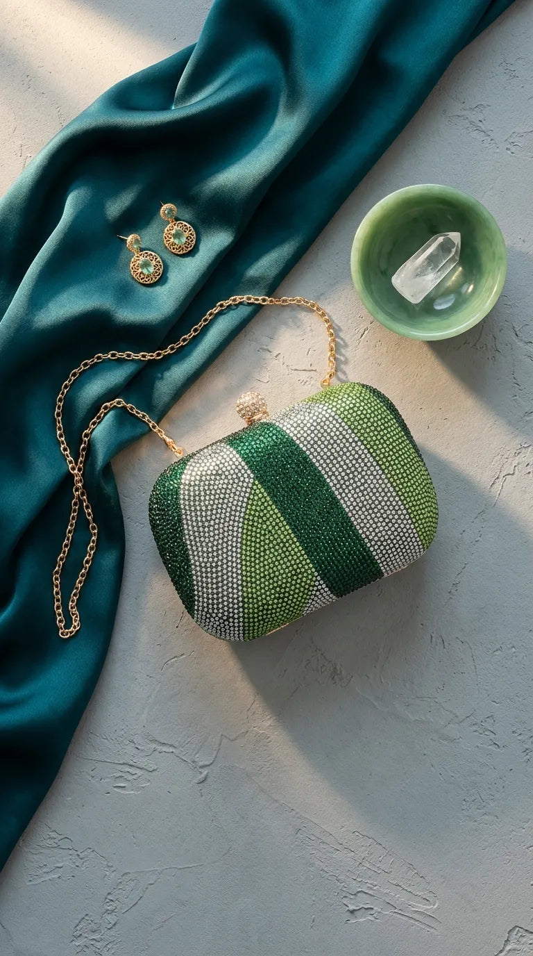 Green Bridal Clutch P24614