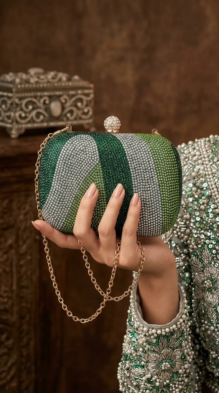 Green Bridal Clutch P24614