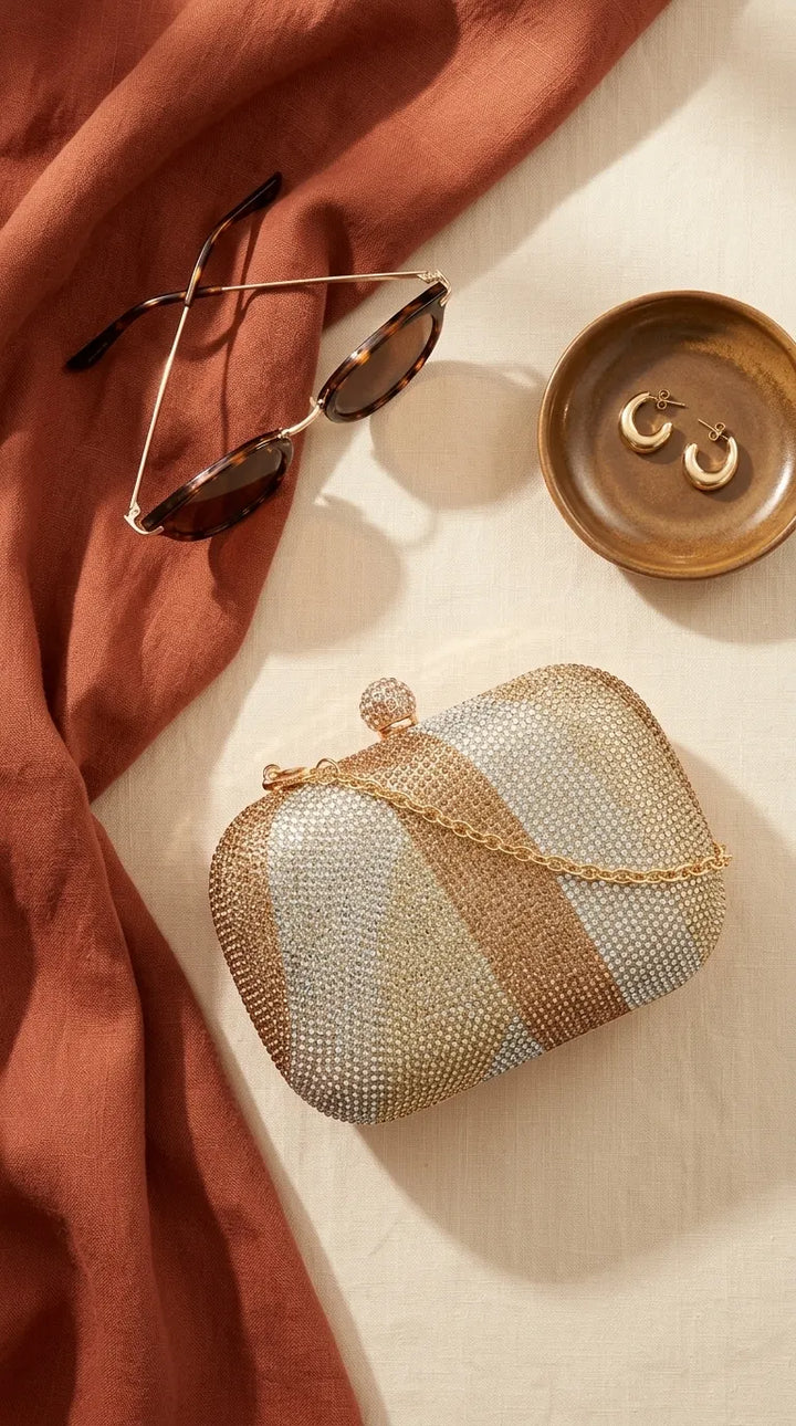 Golden Bridal Clutch P24614