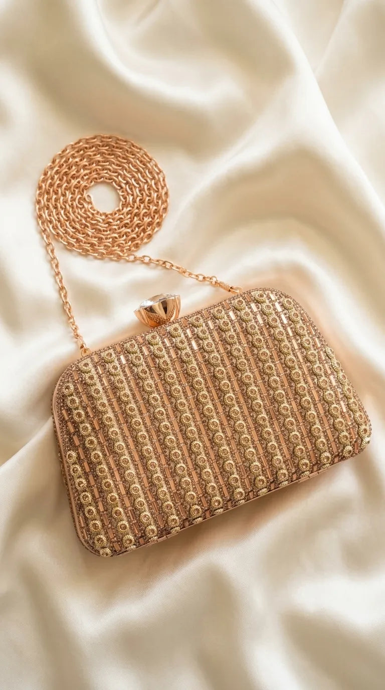 Golden Bridal Clutch P24615