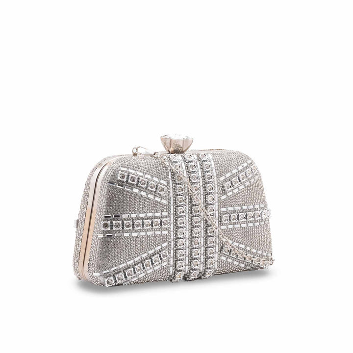 Silver Bridal Clutch P24616