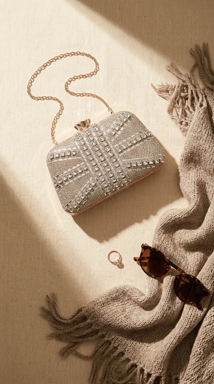 Silver Bridal Clutch P24616