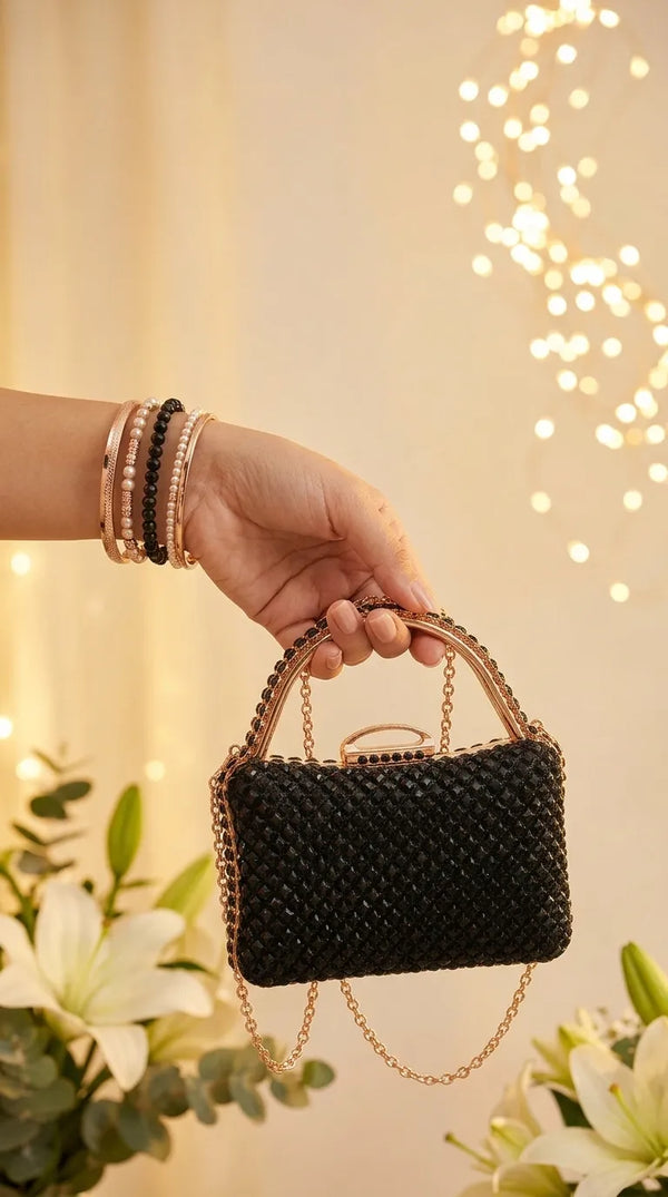 Black Bridal Clutch P24617