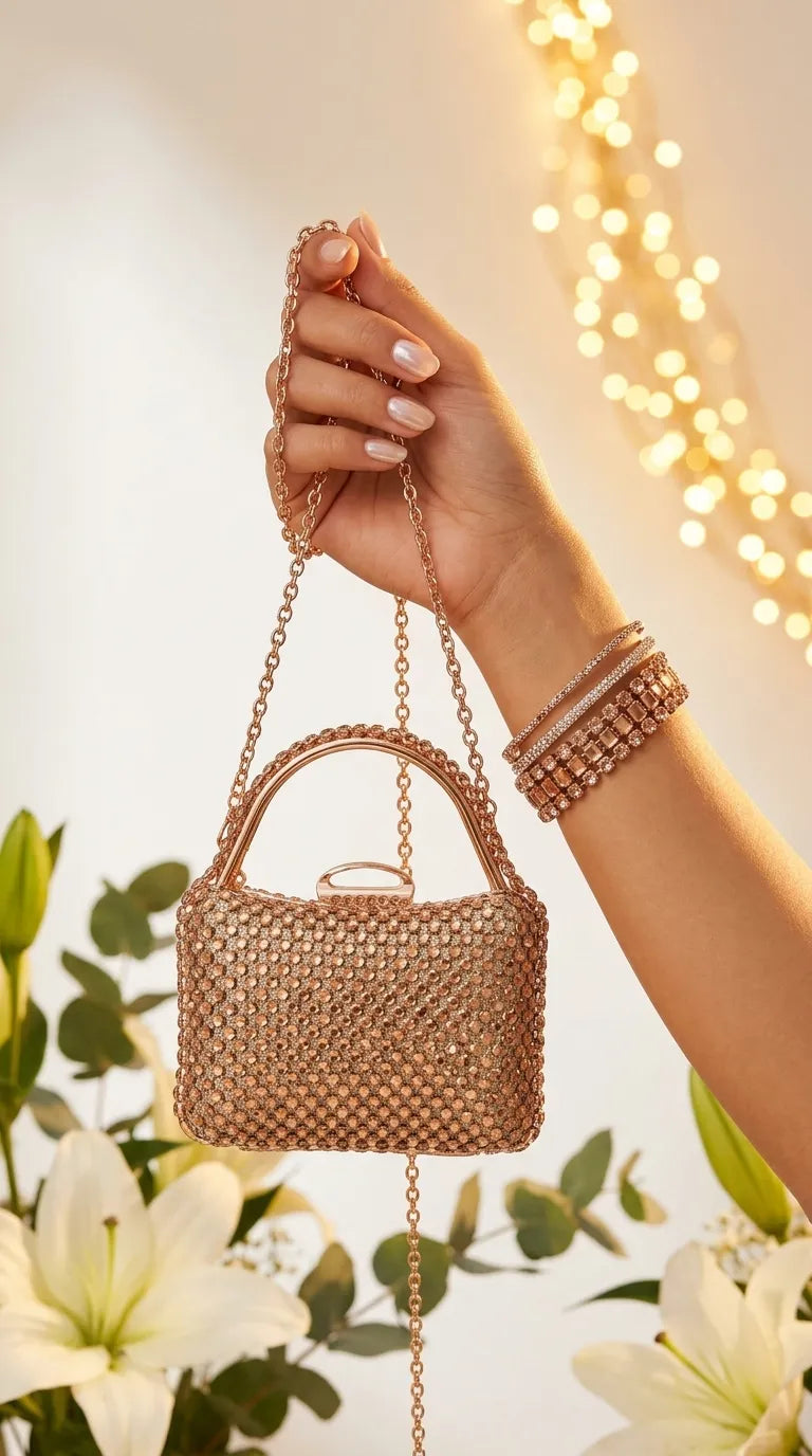 Golden Bridal Clutch P24617