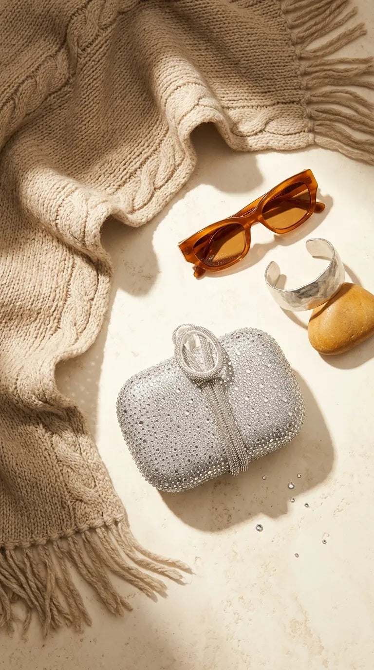 Silver Bridal Clutch P24618