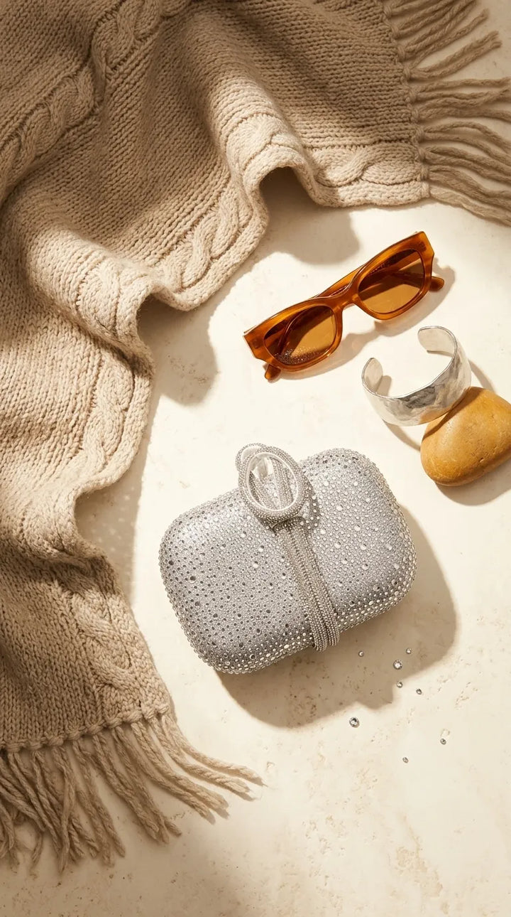 Silver Bridal Clutch P24618