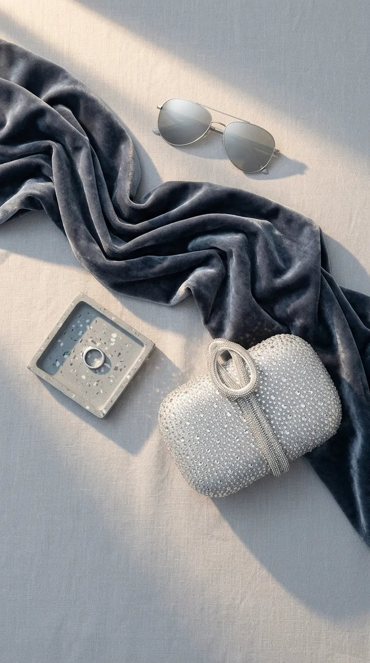 Silver Bridal Clutch P24618