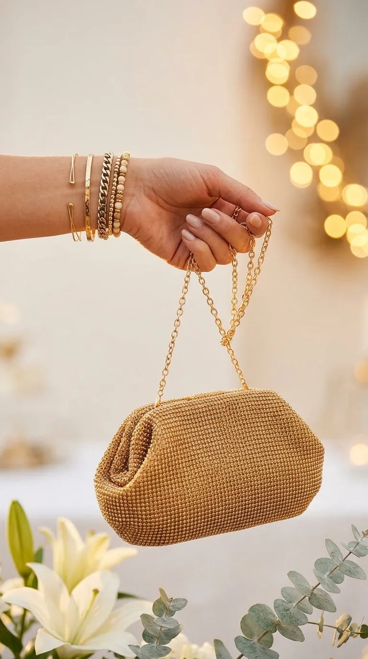 Golden Bridal Clutch P24619