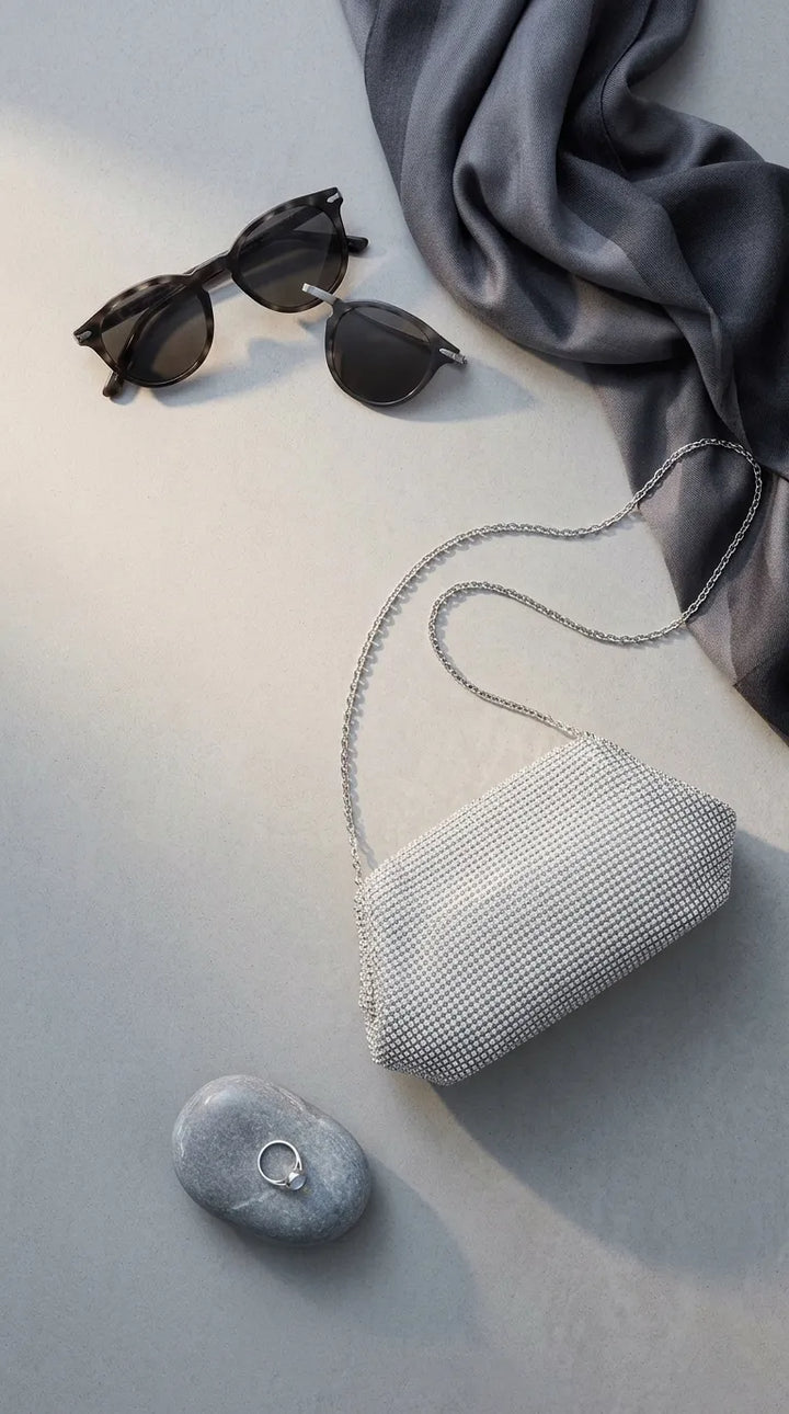 Silver Bridal Clutch P24619