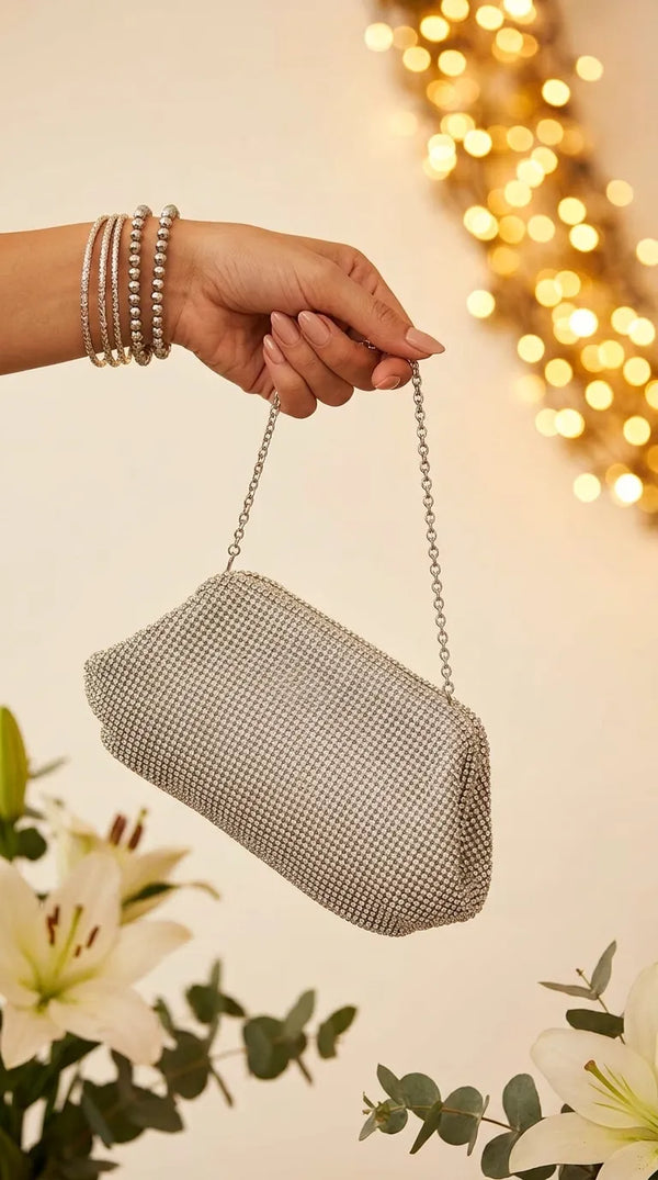 Silver Bridal Clutch P24619