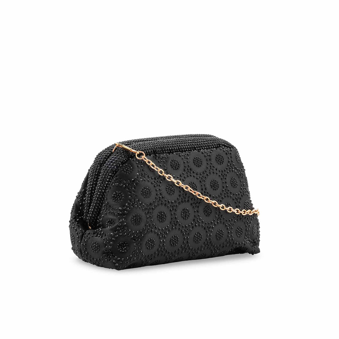 Black Fancy Clutch For Ladies P24621