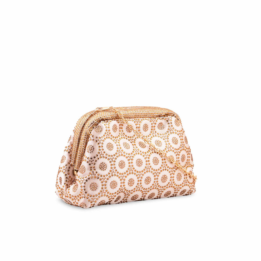 Golden Fancy Clutch For Ladies P24621