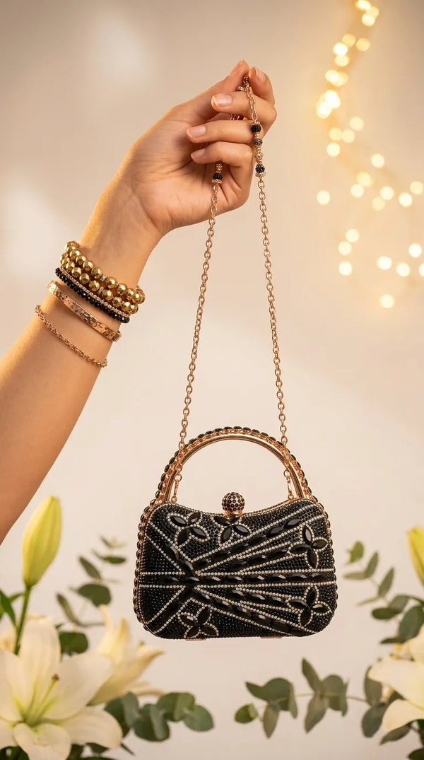 Black Bridal Clutch P24623