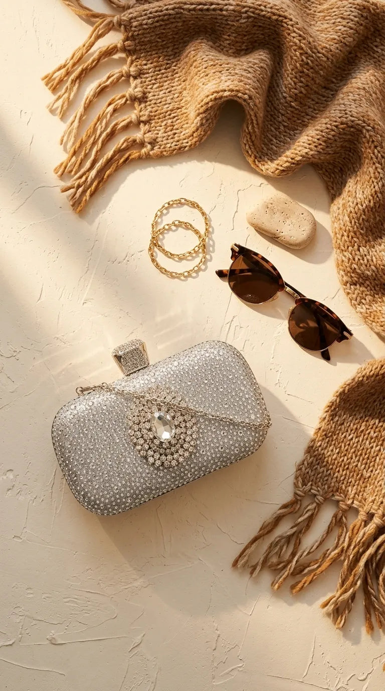 Silver Bridal Clutch P24624