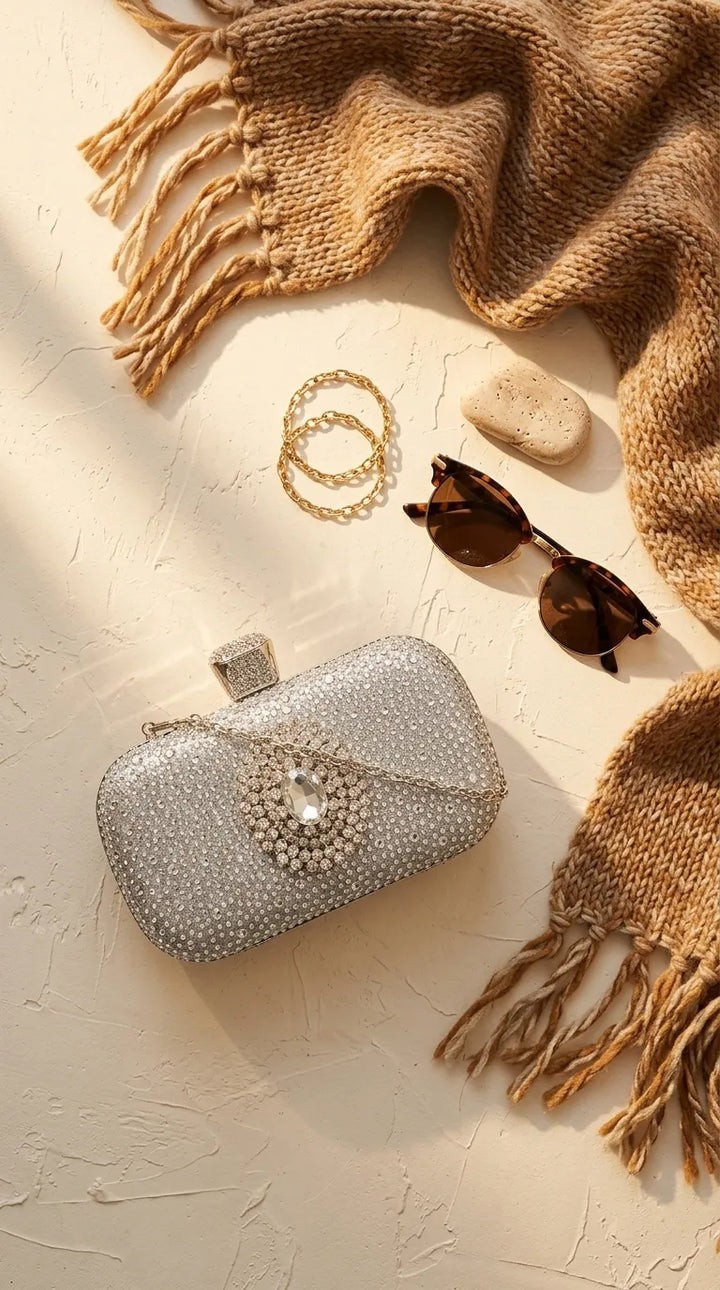 Silver Bridal Clutch P24624