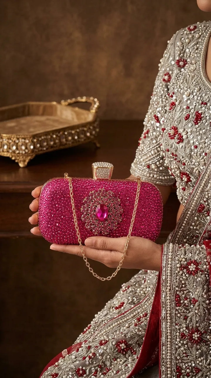 Fuchsia Bridal Clutch P24624