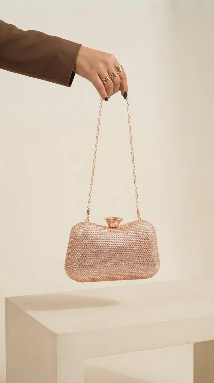 Champagne Fancy Clutch For Women P24646