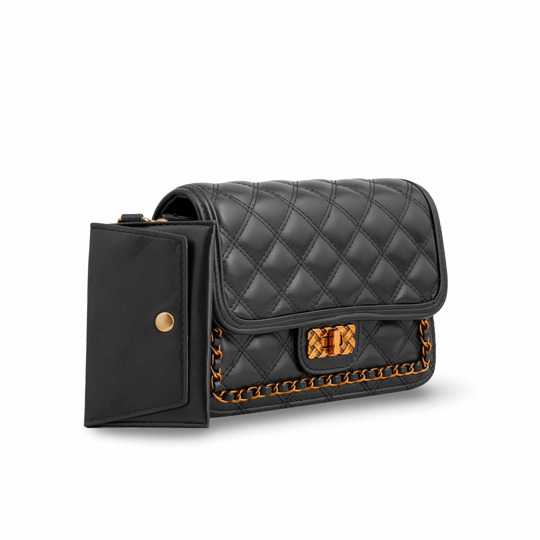 Black Formal Shoulder Bag P36137