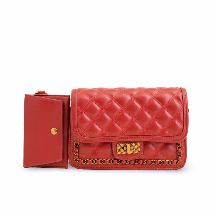 Red Formal Shoulder Bag P36137