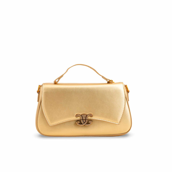 Golden Formal Shoulder Bag For Ladies P36140