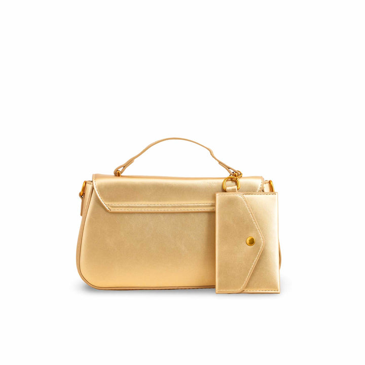 Golden Formal Shoulder Bag For Ladies P36140