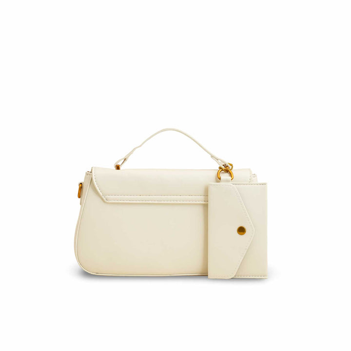 White Formal Shoulder Bag For Ladies P36140