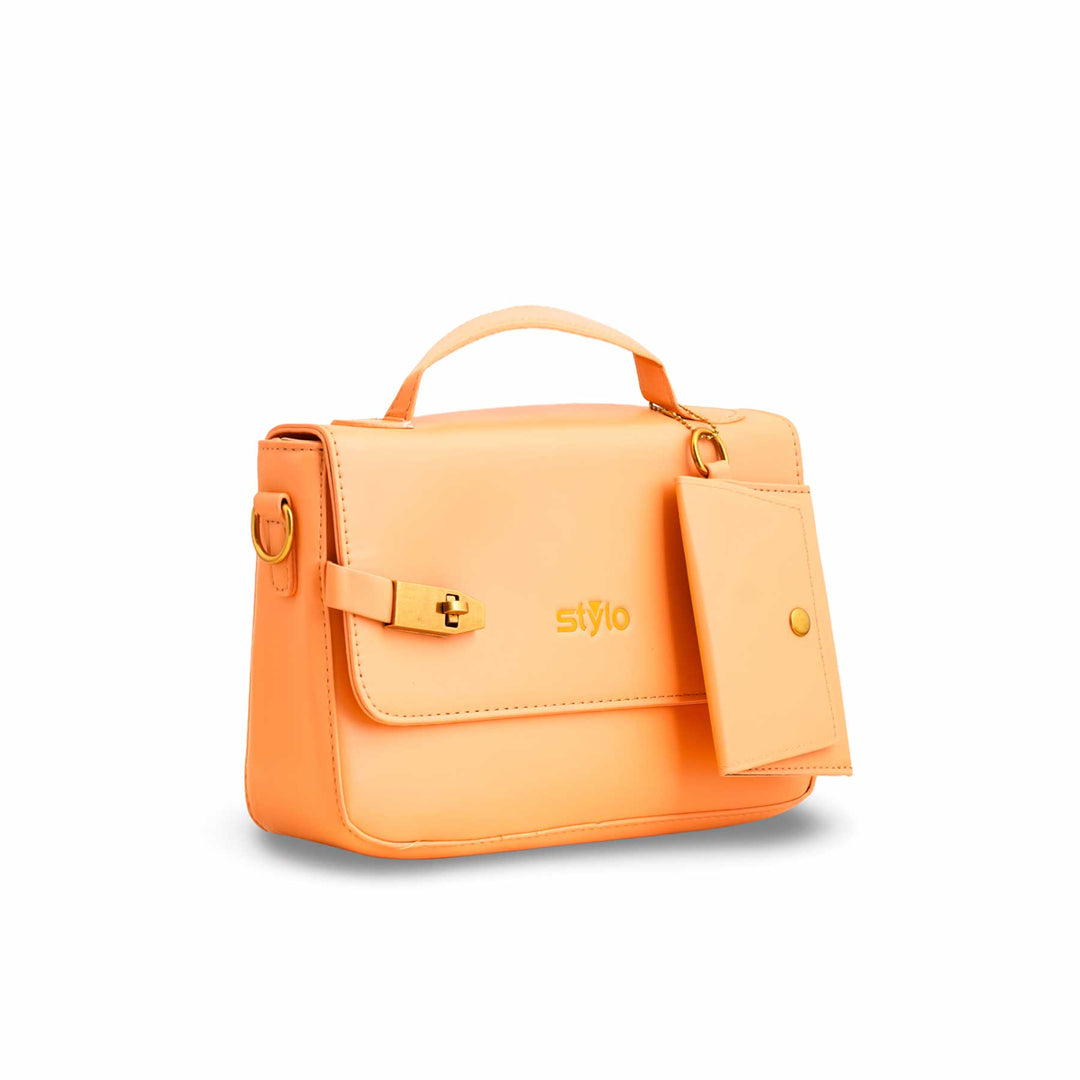 Orange Formal Shoulder Bag For Women P36142