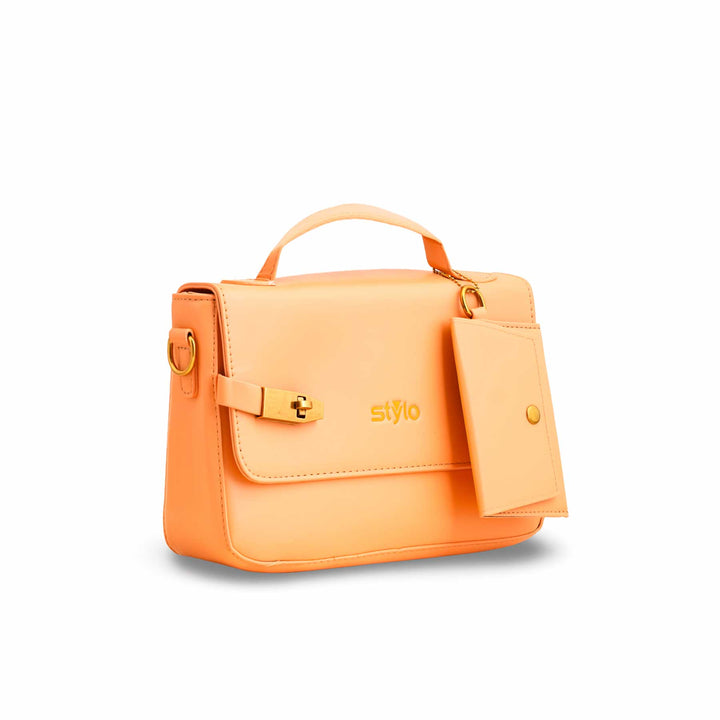 Orange Formal Shoulder Bag For Women P36142