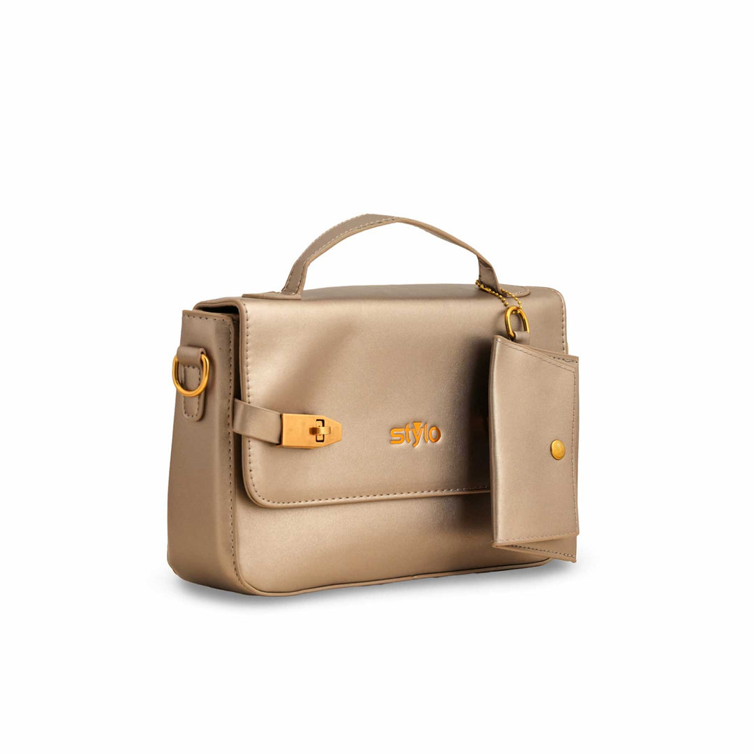 Bronze Formal Shoulder Bag For Women P36142