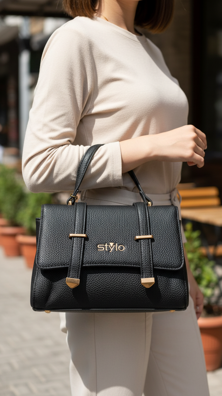 Black Formal Shoulder Bag P36148