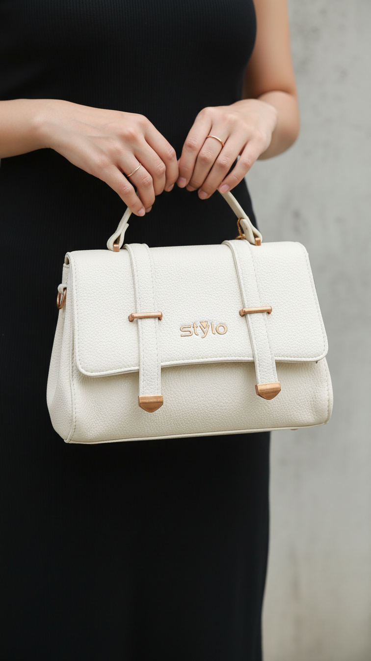 Beige Formal Shoulder Bag P36148