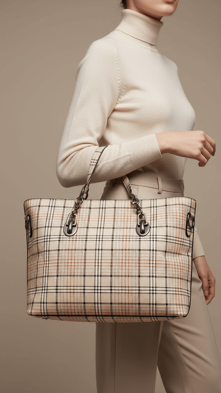 Khaki Formal Shoulder Bag P36179