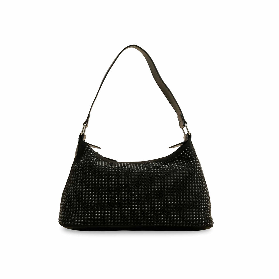 Black Fancy Hand Bag For Ladies P36197