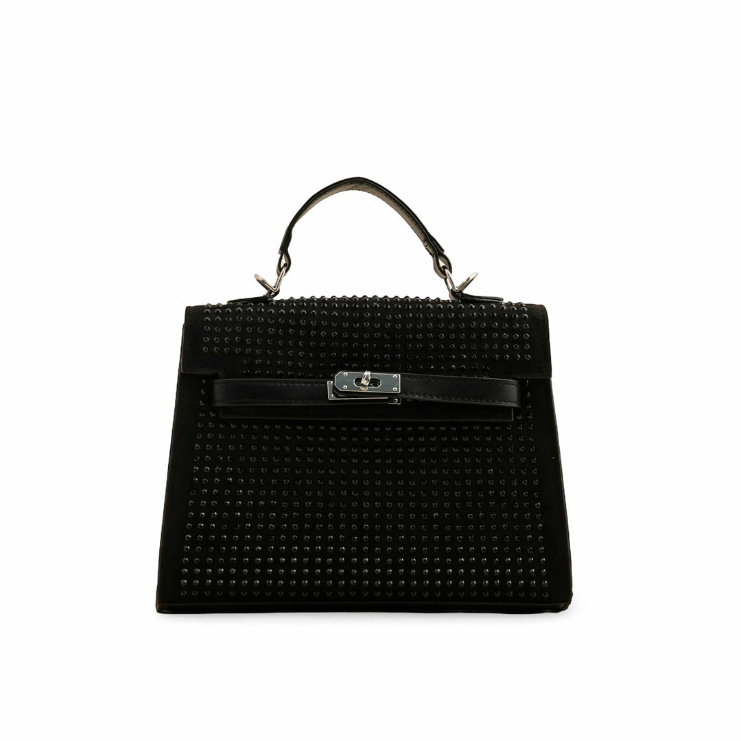 Black Fancy Hand Bag P36198